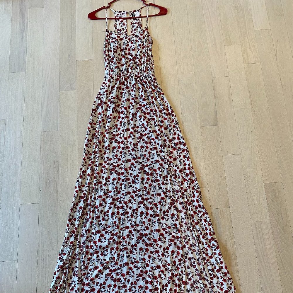 High-Slit Floral Summer Maxi Dress Size 4